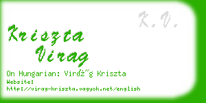 kriszta virag business card